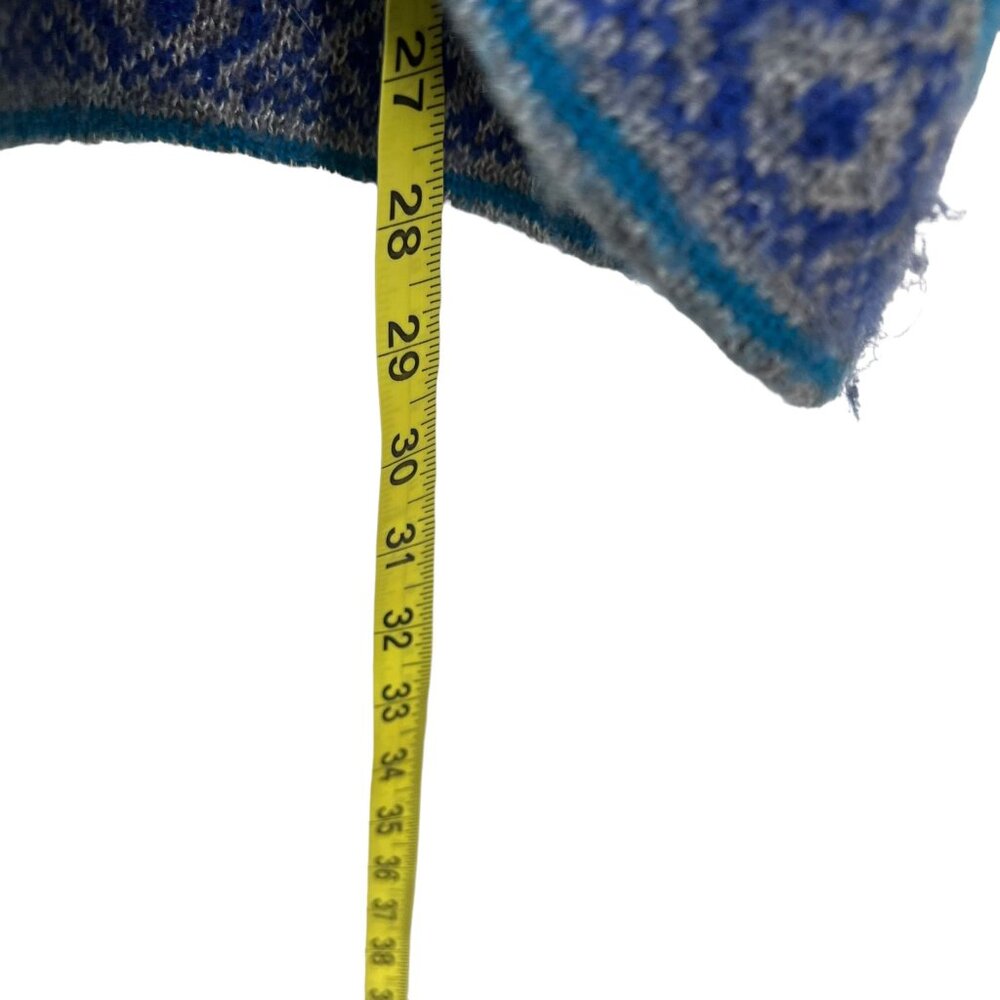 Chicos Blue Grey Geometric Print Wool Mohair Blen… - image 6